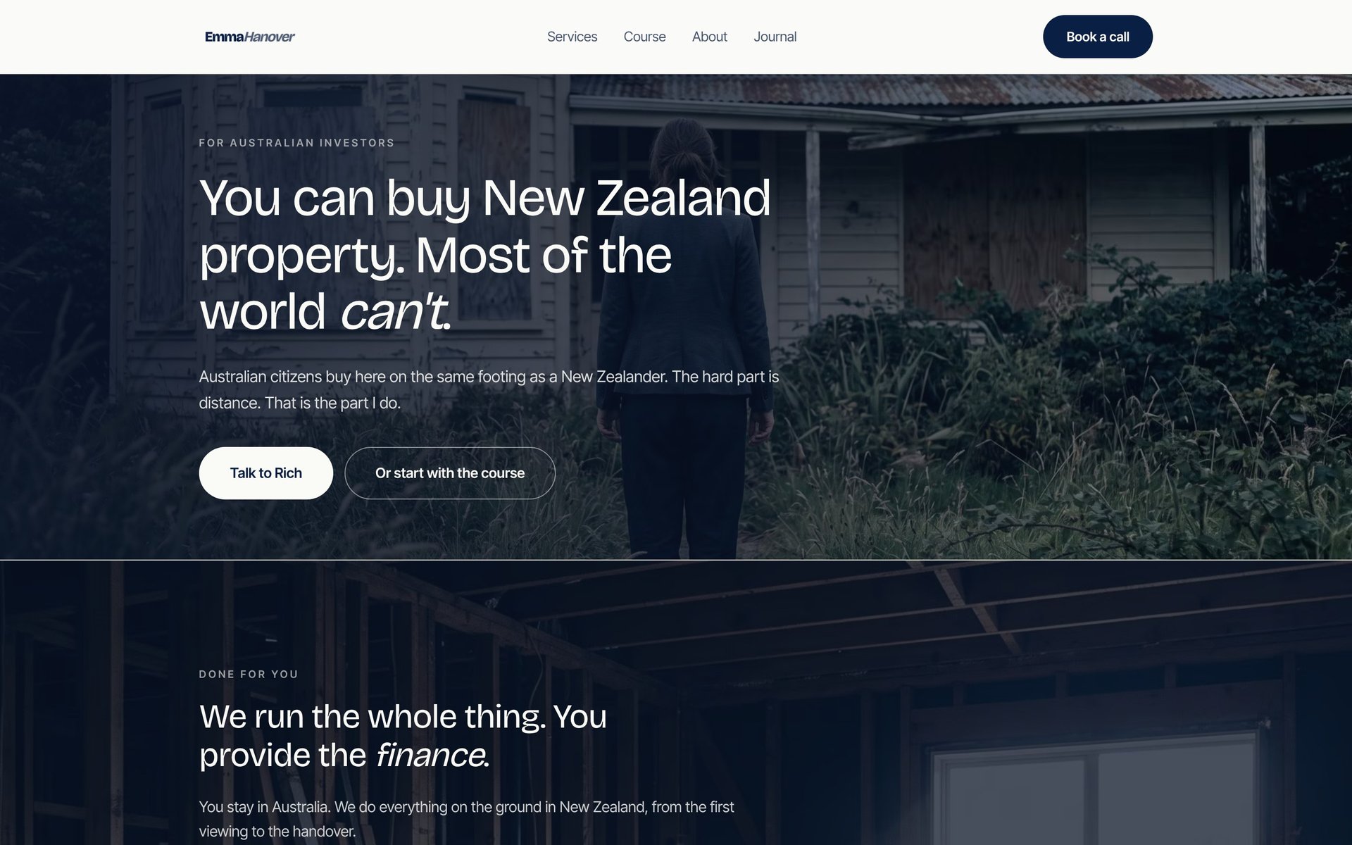 Emma Hanover page for Australian investors