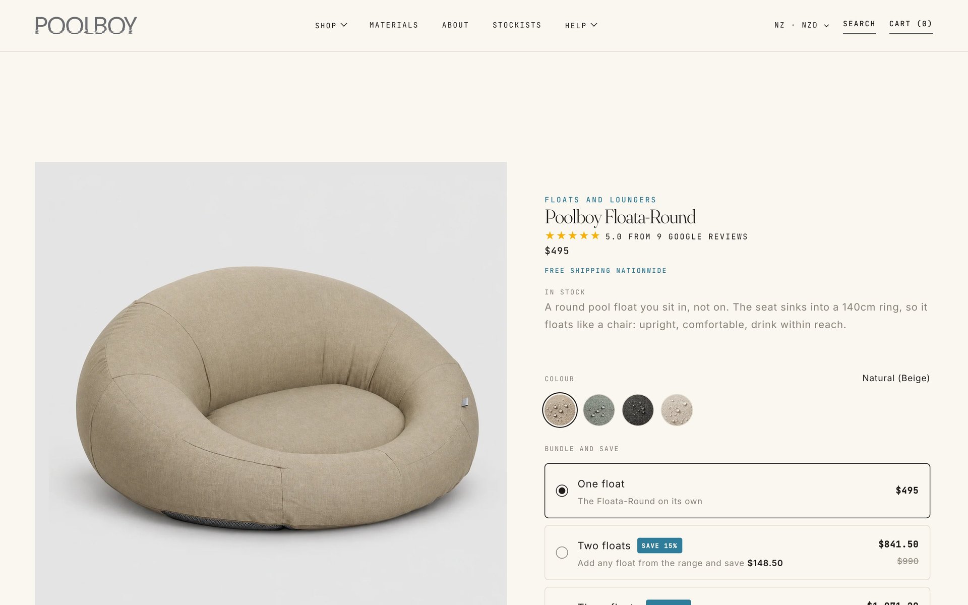 Floata-Round product page
