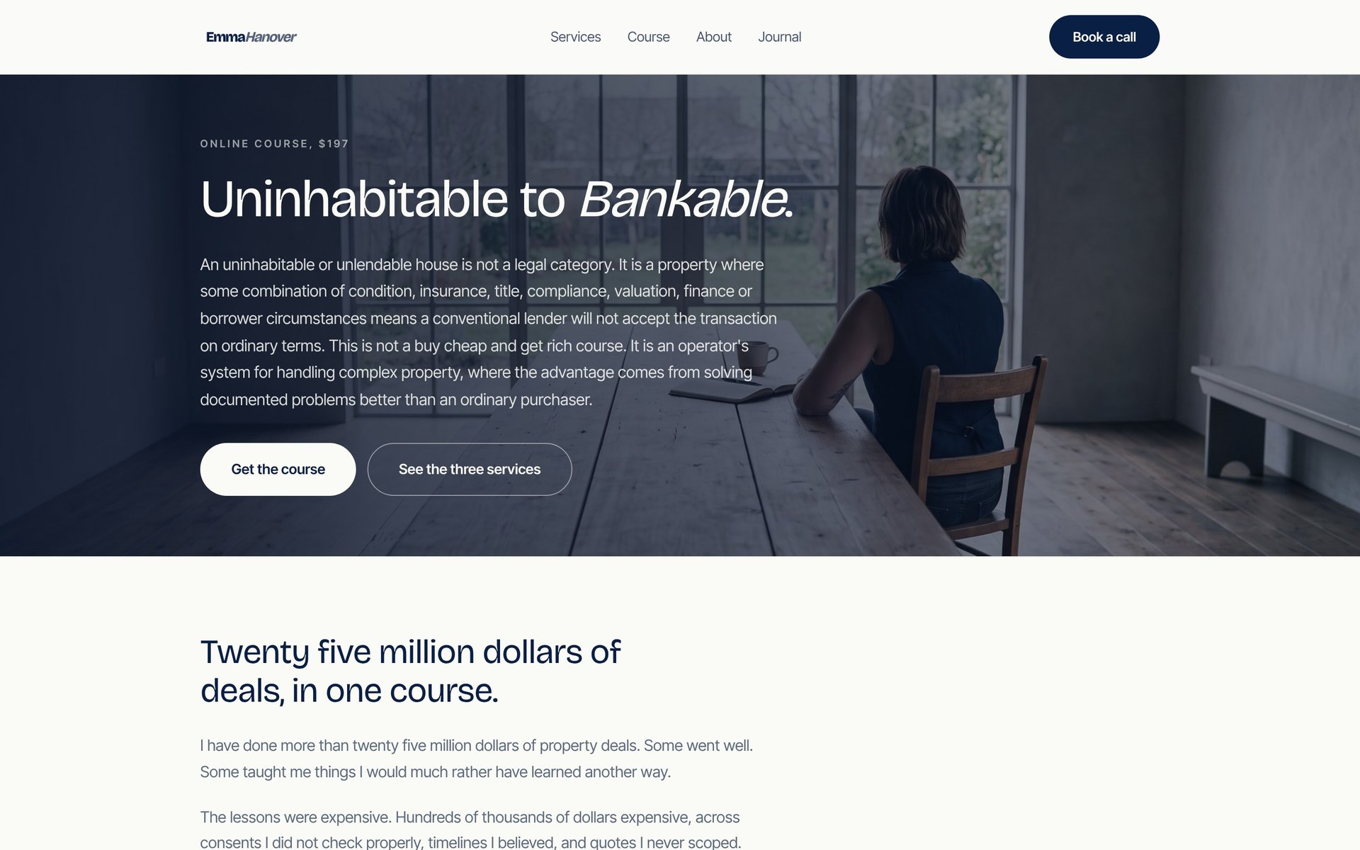 Uninhabitable to Bankable course page