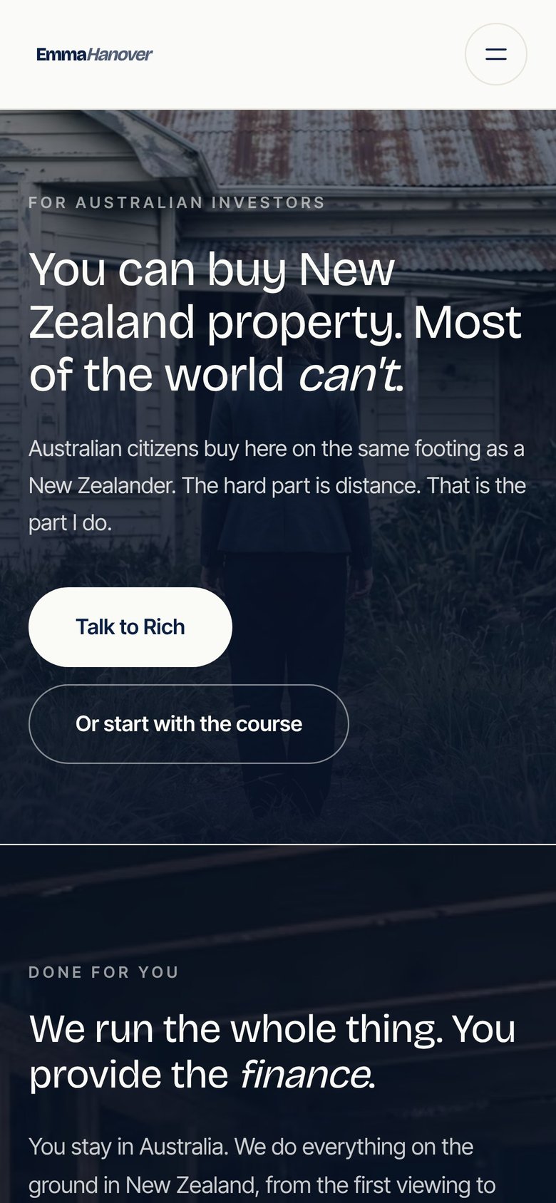 Australia page on a phone