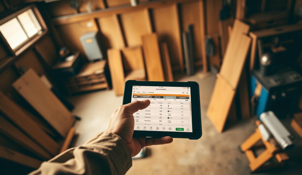 Tradesperson at the back of a work van using a tablet showing job scheduling app — automate trades business NZ